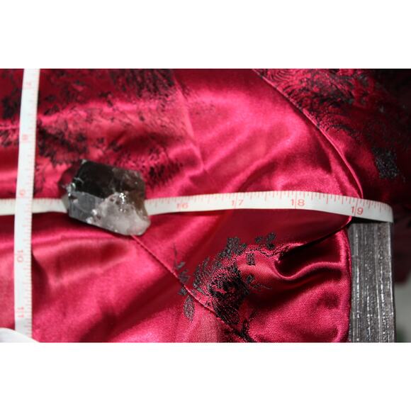 Vintage Oriental Reversable Jacket Frog Closure Black and Red with Pockets M - Picture 12 of 16